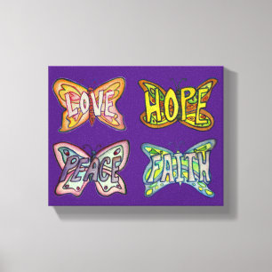 Slamflugan Vingar Ord Art Wrapped Canvas Painting