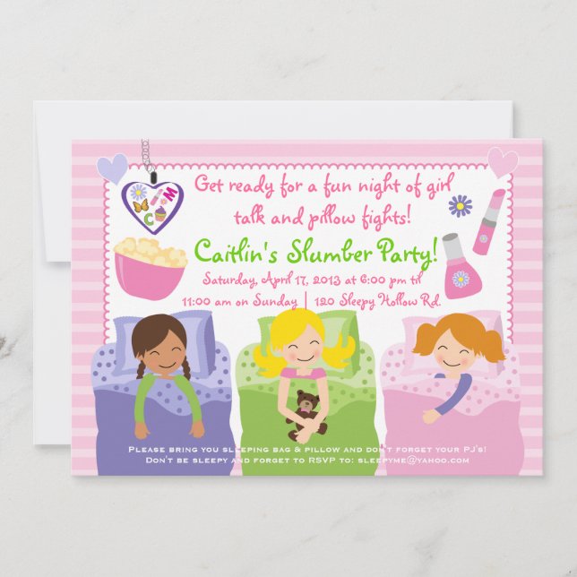 SLAMMA PARTY MED MINA VÄNNER! INBJUDNINGAR (Framsida)