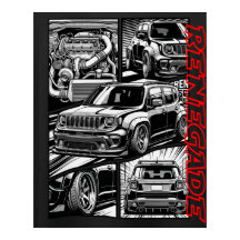Slammad Renegade Widebody Turbo Serietidningsgrafi