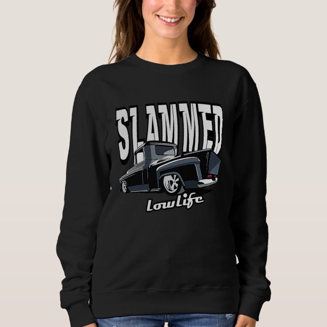 Slammed Custom Car Lowlife Lowered Car Classic Sho T Shirt (Framsida)