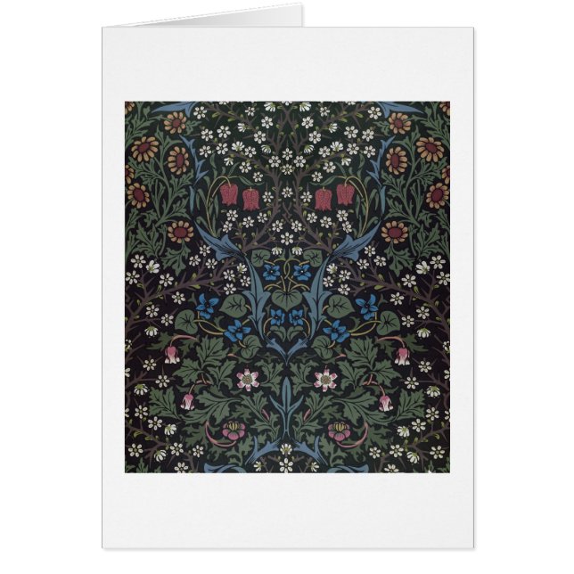 "Slån" tapetdesign, 1892 Hälsningskort (Framsidan)