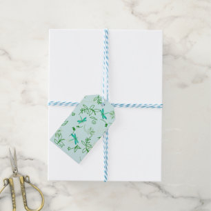 Slända- och blommagåvamärkre presentetikett