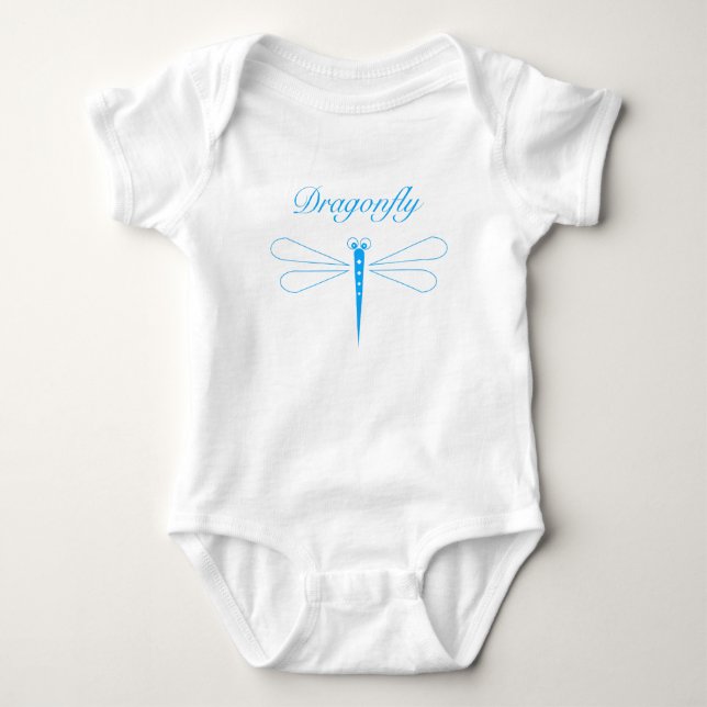 Slända - vitbabyJersey Bodysuit Tee Shirt (Framsida)