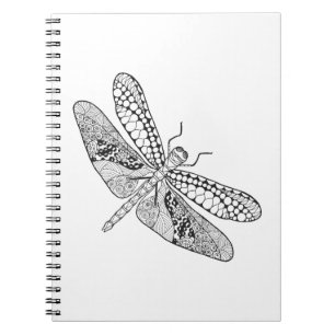 Slända Zendoodle Anteckningsbok Med Spiral