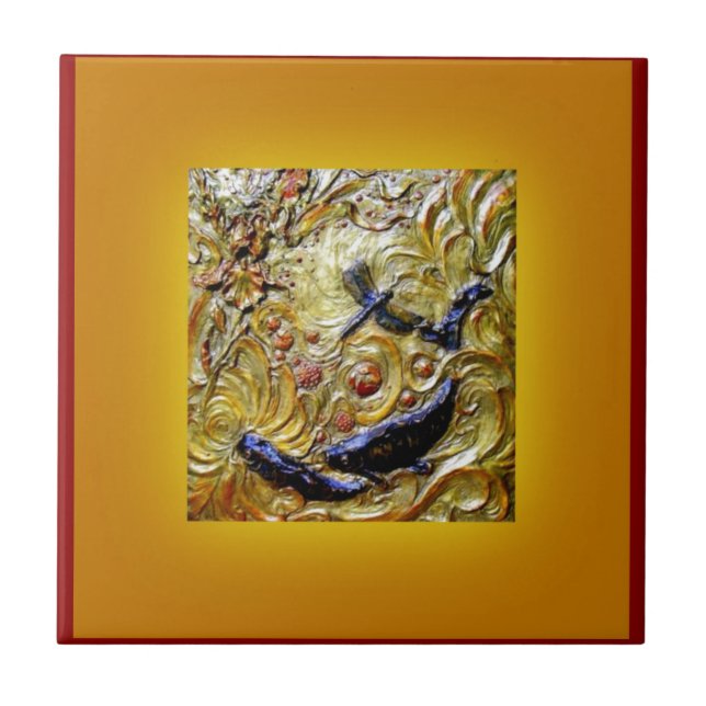 Sländaart nouveau brons vid Sharles Kakelplatta (Framsidan)