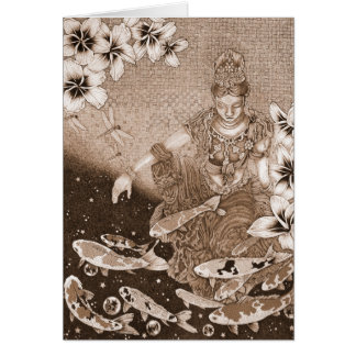 Sländadröm VII (som lyssnar till fred) - Sepia Hälsningskort