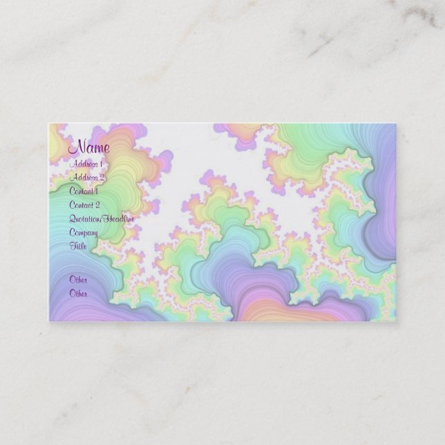 SländaFractals profilerar kortet Visitkort (Framsida)