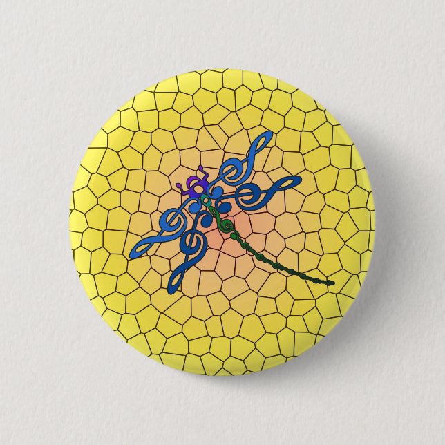 Sländan i färgrik Treble klämmer fast Knapp (Framsida)