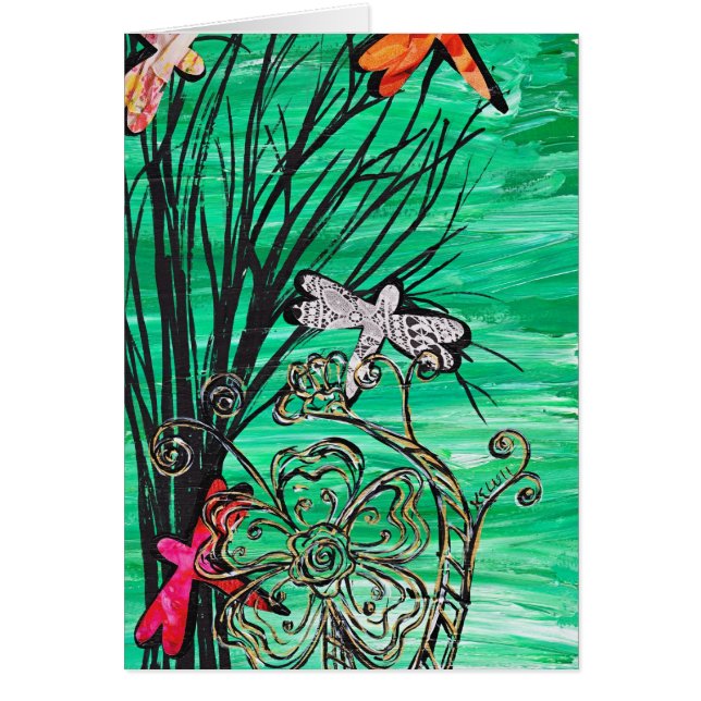 Sländan parkerar kortet hälsningskort (Framsidan)