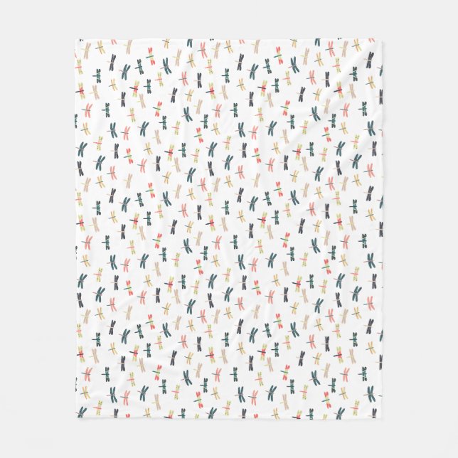 Sländor vid Origami tryck Fleecefilt (Framsidan)