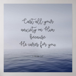 Släng all din oro på honom poster