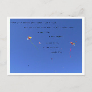 Släng dina drömmar in i rymdupptagningskortet vykort