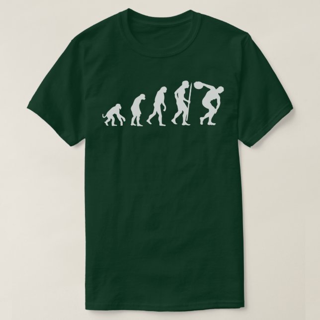 Släng Discobolus-discus genom evolutionsdiskuskure T Shirt (Design framsida)
