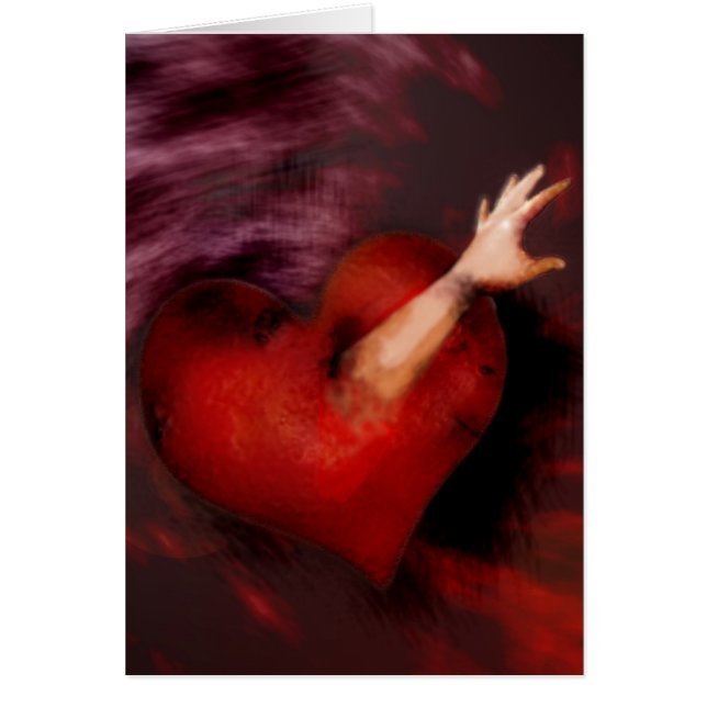 Släng henne med ditt hjärta-kort hälsningskort (Framsidan)