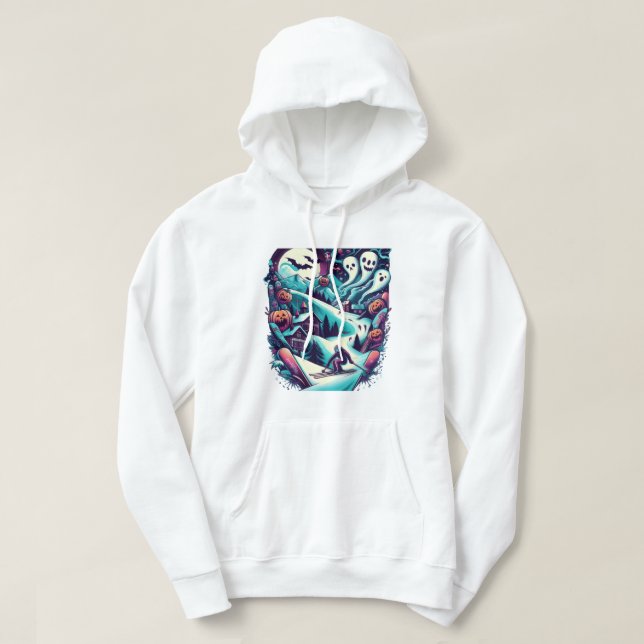 Släng med Halloween spöken Hoodie (Design framsida)