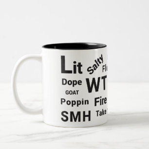 Slang Ord och Tonåring Talk från 2019 Coffee Mugg