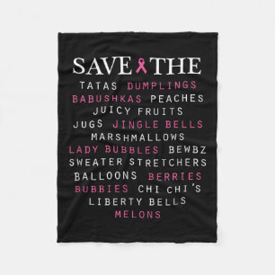 Slang Terms of Breast Cancer Awareness Fleecefilt
