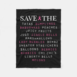 Slang Terms of Breast Cancer Awareness Fleecefilt