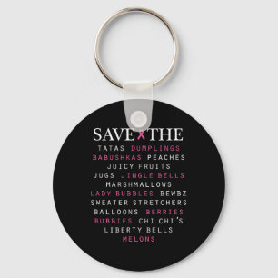 Slang Terms of Breast Cancer Awareness Nyckelring