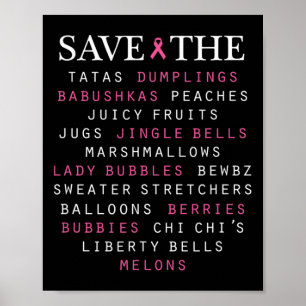 Slang Terms of Breast Cancer Awareness Poster