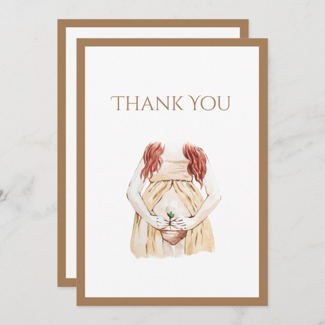 Slangare för spädbarn i Mamma till får-barn Tack Kort (Fram/baksida)