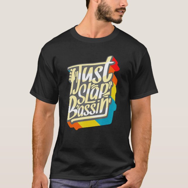 Slap Bass Guitar Sylt session Bara Slapbassin Slap T Shirt (Framsida)