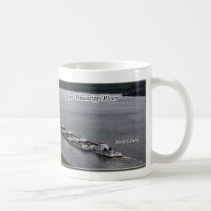 Släp som passerar den Upper Mississippi River Kaffemugg
