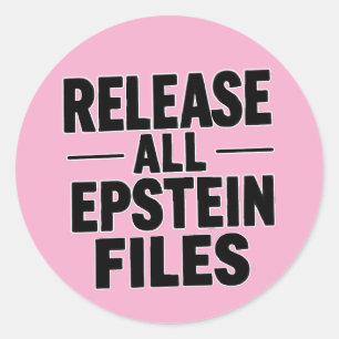 Släpp alla Epstein-filer Runt Klistermärke