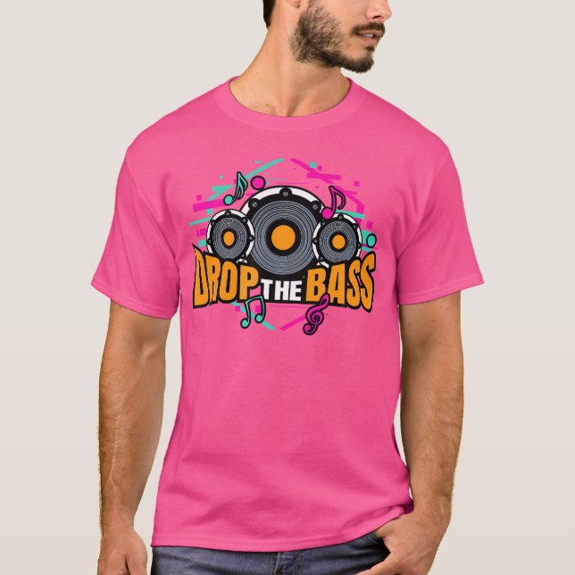 Släpp Bass Dubstep Basshead Techno Edm Riddim R T Shirt (Framsida)