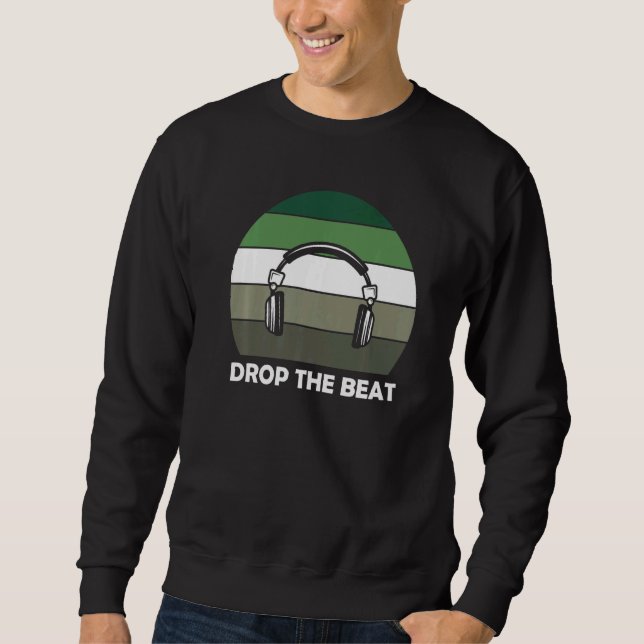 Släpp Beat Music Lång Ärmad Tröja (Framsida)