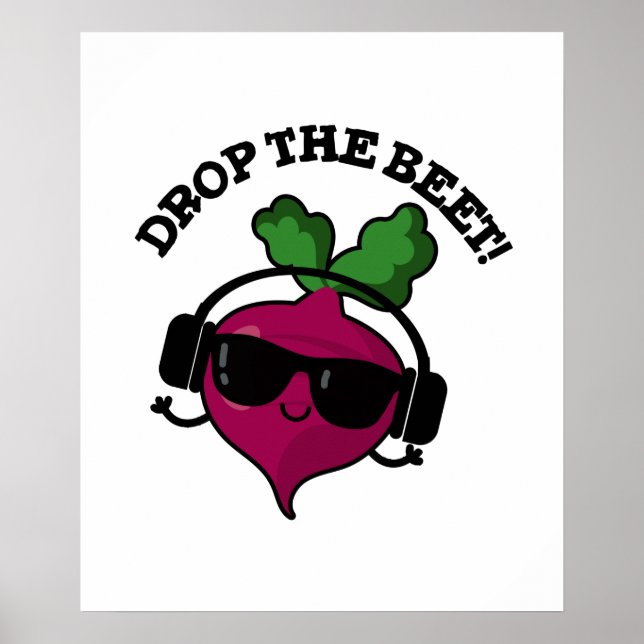 Släpp Beet Funny Music Veggie Pun Poster (Framsidan)