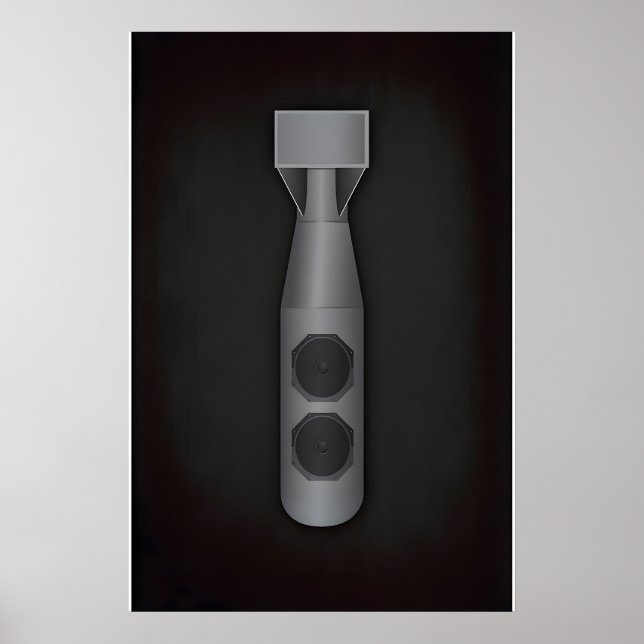 Släpp Bomben Inspirerad Originaltryckt Design Poster (Framsidan)