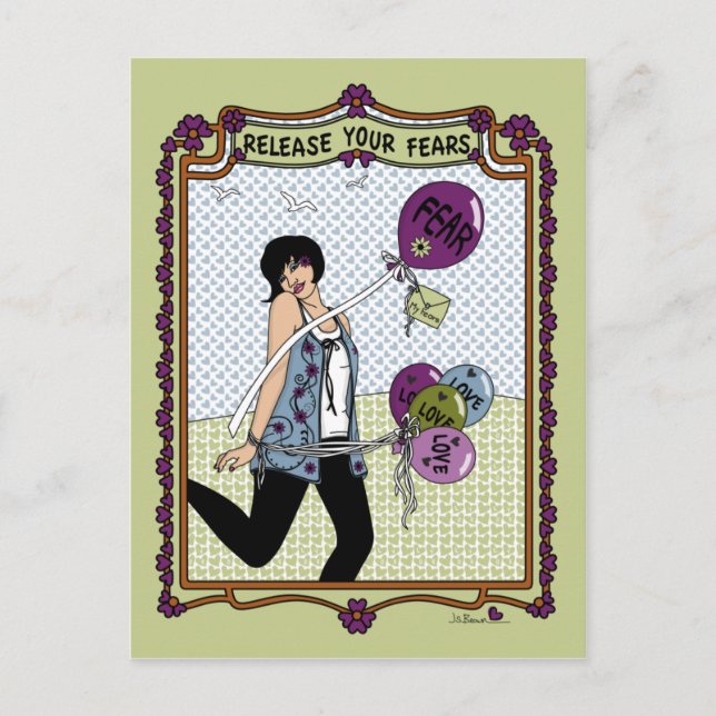 Släpp din rädsla_A_-vykort Vykort (Framsida)