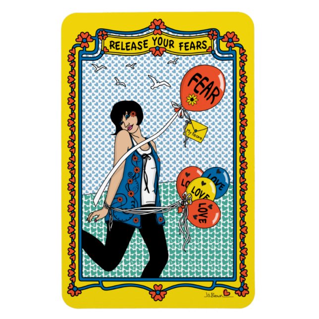 Släpp dina farhågor_B_4x6-kylskåp Magnet (Vertikal)