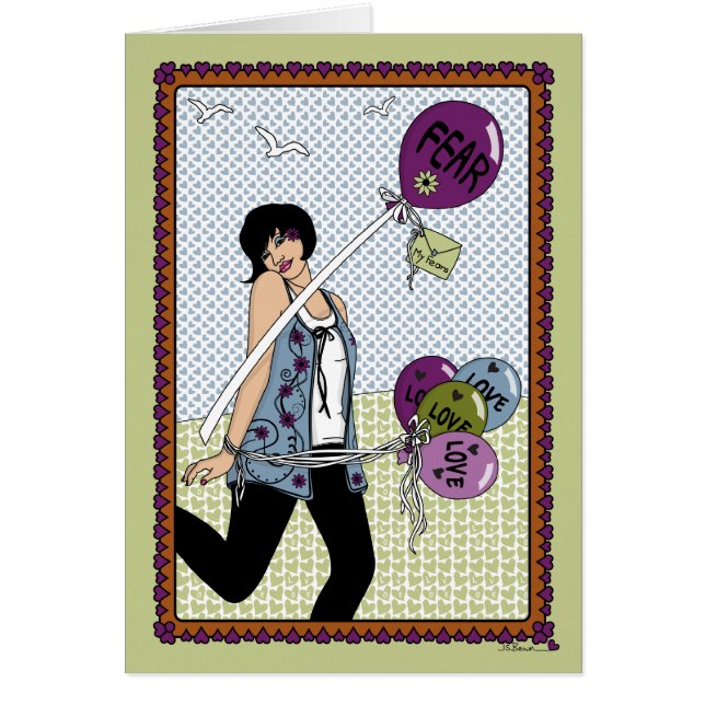 Släpp dina rädslor_A_Greeting-kort Hälsningskort (Framsidan)