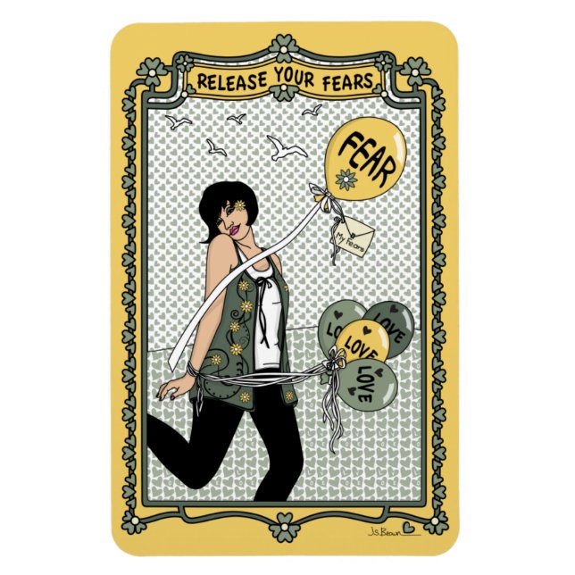 Släpp dina rädslor_C_4x6 kylskåp Magnet (Vertikal)