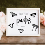 Släpp dina trosor, modern Möhippa Lingerie Fototryck<br><div class="desc">Ställ upp den här roligtens fotoutskrift på möhippan!</div>
