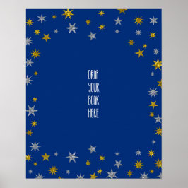 Släpp ditt bok-tecken Little Star Baby Shower Poster