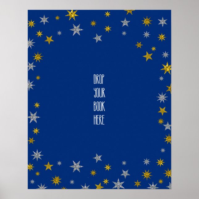 Släpp ditt bok-tecken Little Star Baby Shower Poster (Framsidan)