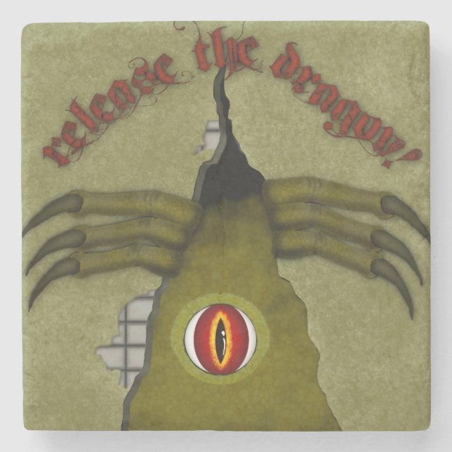 Släpp draken! Digital Art Stenunderlägg (Framsidan)