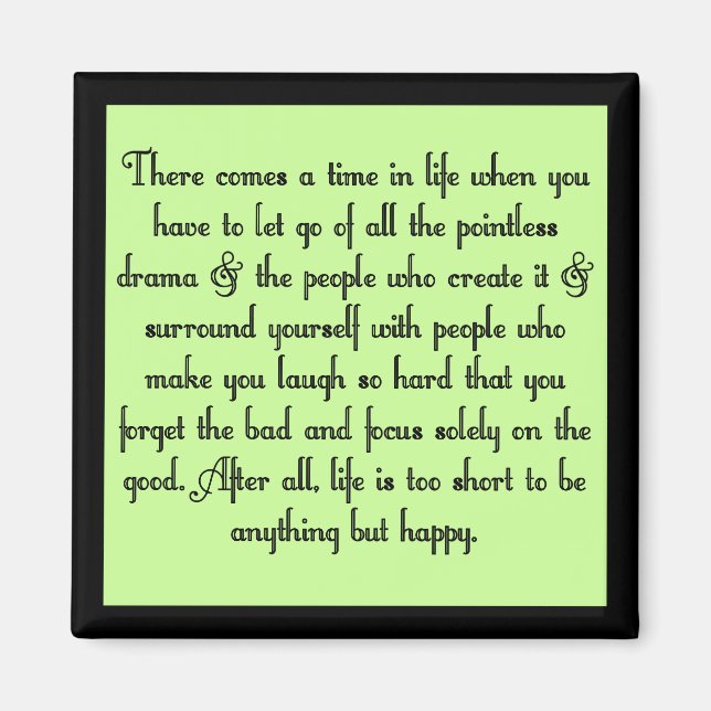 Släpp dramat magnet (Framsidan)