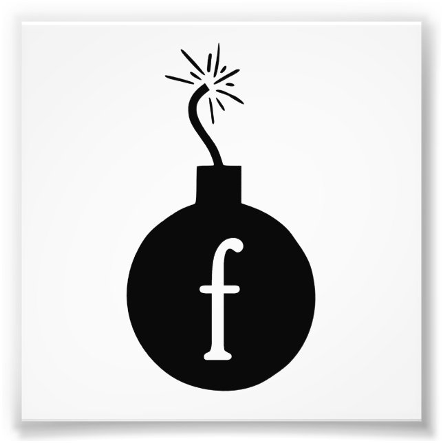 Släpp F-bomben Fototryck (Framsidan)