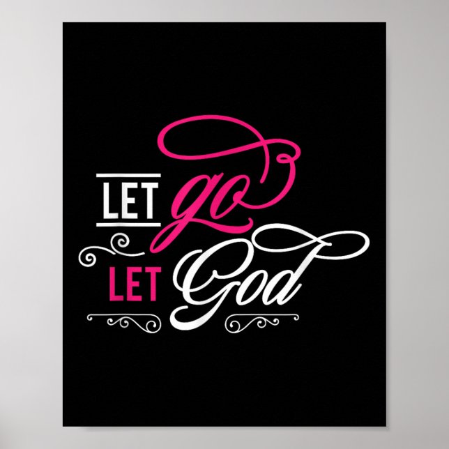 Släpp Gud - kristen Poster (Framsidan)