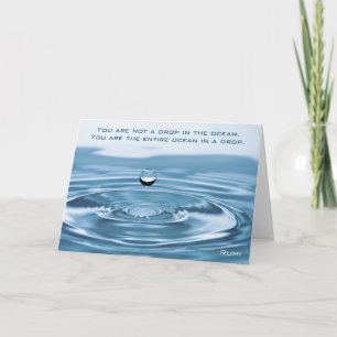 Släpp i havet, inspirera Rumi-citatet Kort
