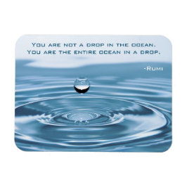 Släpp i havet, inspirera Rumi Quote Magnet