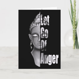 Släpp ilskan - Buddha Mindfulness Quote T-Shirt Kort