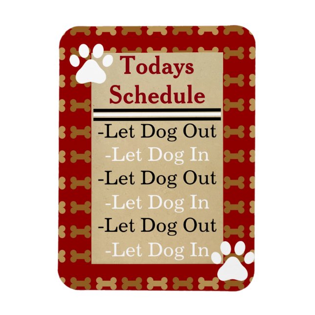 Släpp in Hund ut-ut-Hund Magnet (Vertikal)