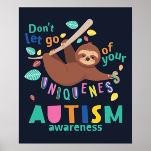 Släpp inte din unika autism-medvetenhet poster