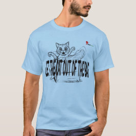 "Släpp katten ur säcken" T-shirt | Roligt idiom