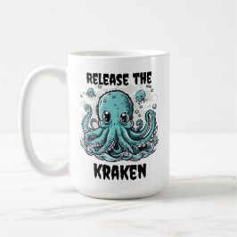 Släpp KRAKEN! Cute Octopus Kaffemugg